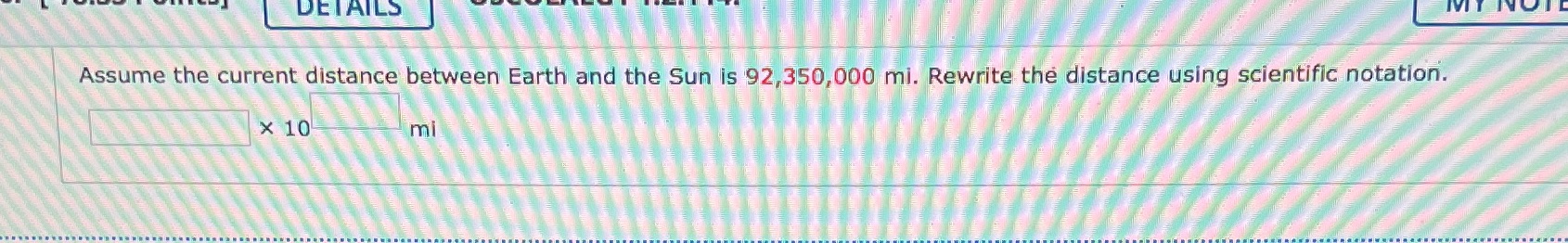 DETAILS IT Assume the current distance between