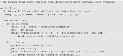 We assume that sock and tun file descriptors have