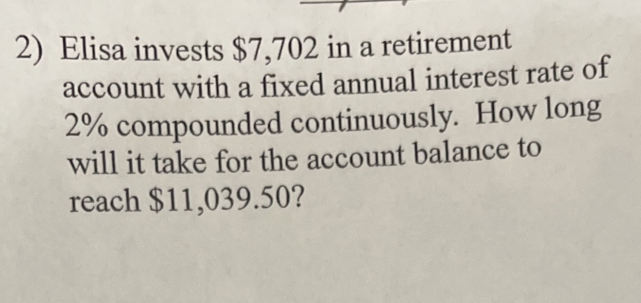 Please give detailed explanation 2) Elisa invests