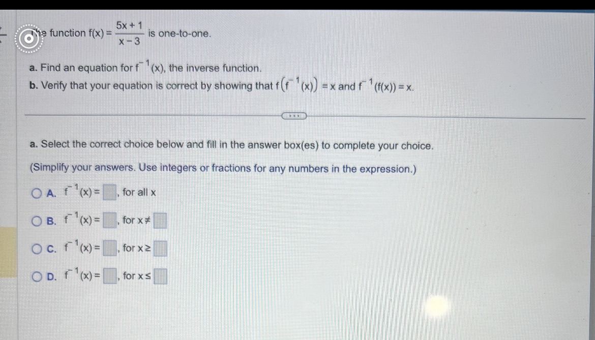 HELP TIMED!!)$ 5x + 1 function f(x) = is