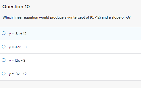 Question 6 A line on a graph passes through the