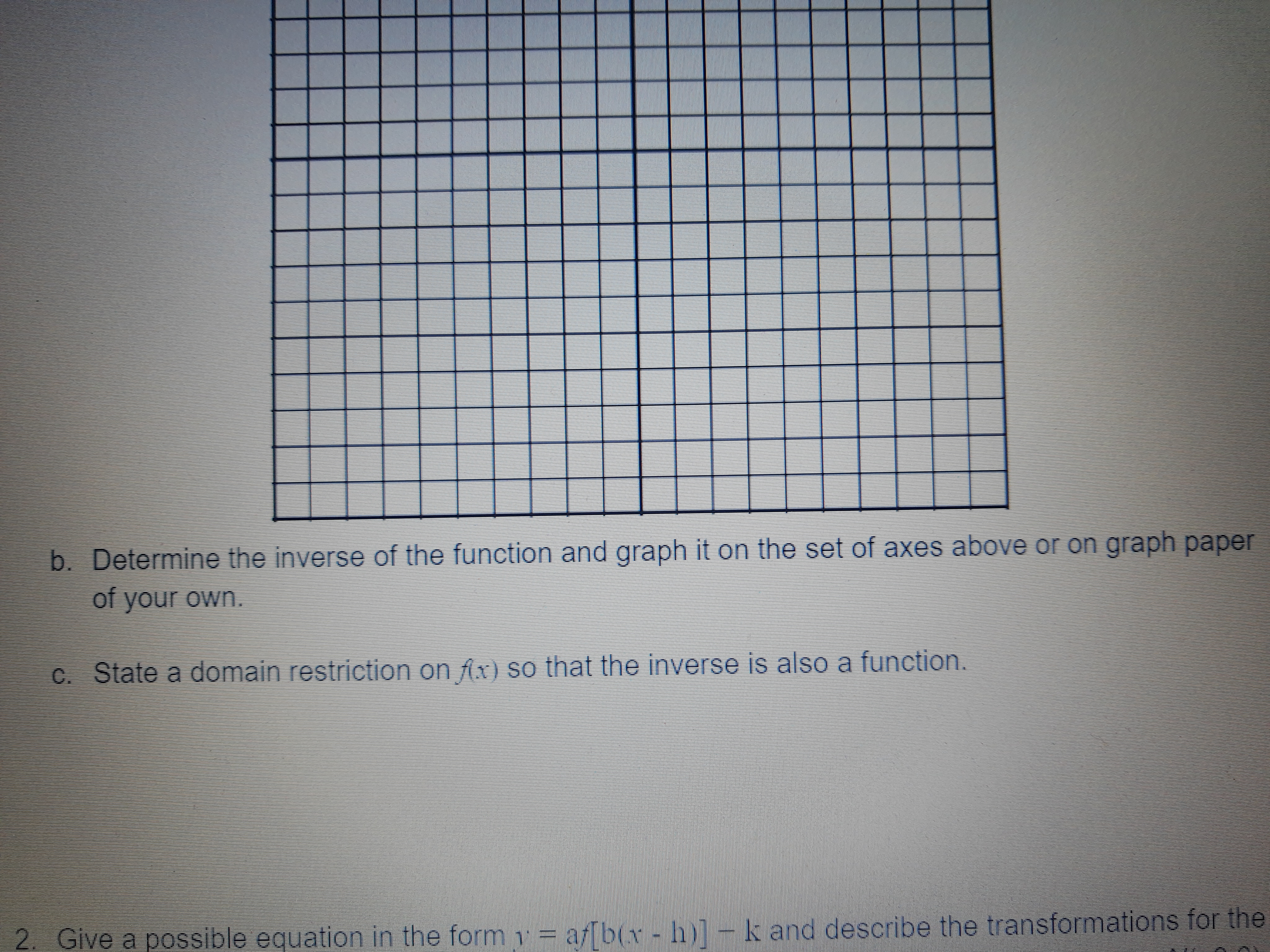 1. For the following questions, use the function