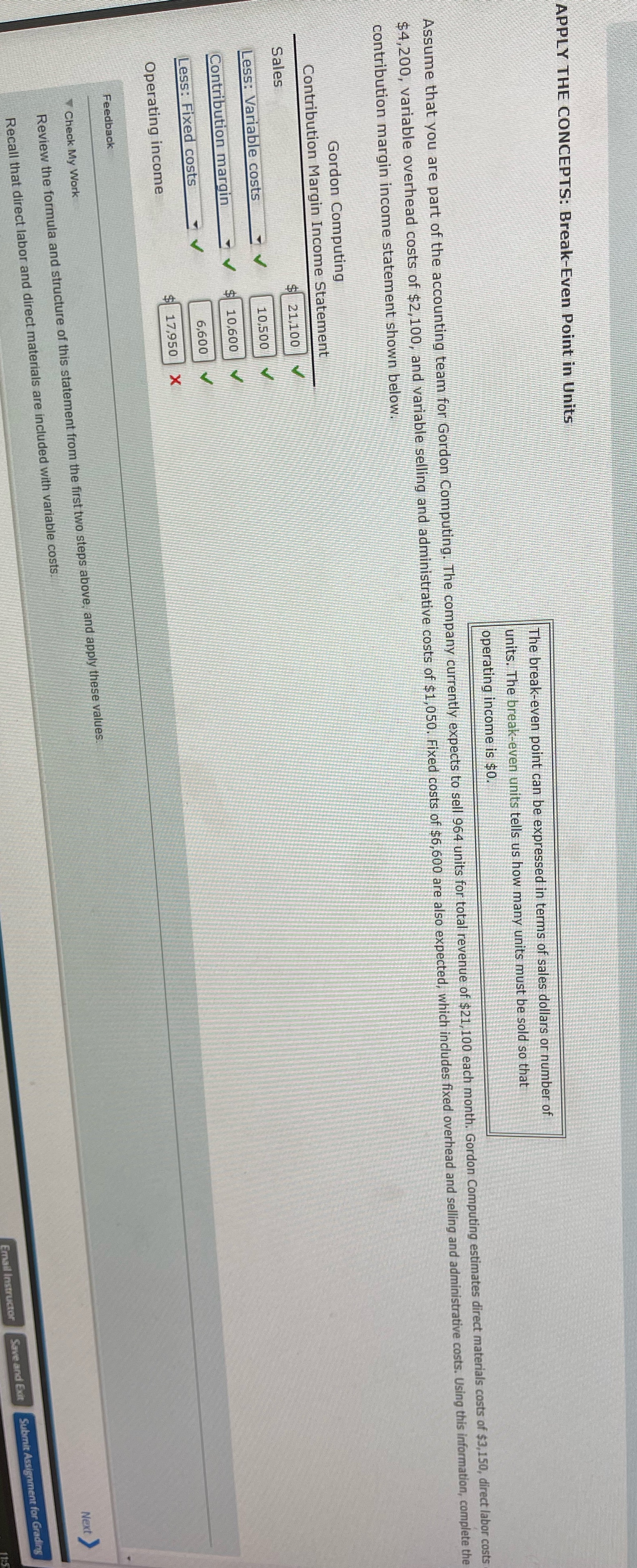 What is number for operating cost ? APPLY THE