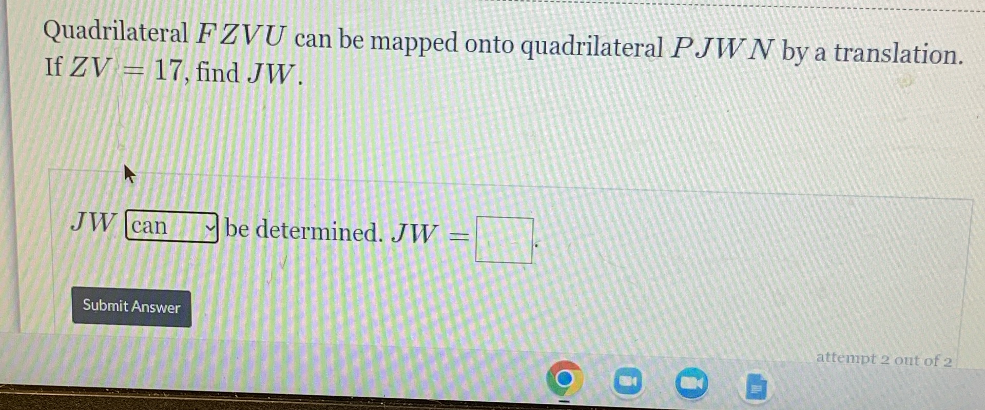 Quadrilateral F ZVU can be mapped onto