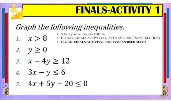 Graphs can be handwritten or ms word thanks!
