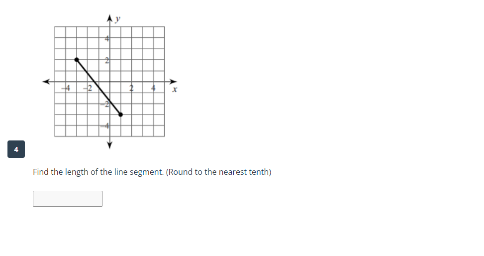 Find the length of the line segment. {Round to