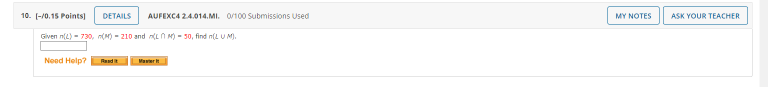 10. [-/0.15 Points] DETAILS AUFEXC4 2.4.014.MI.