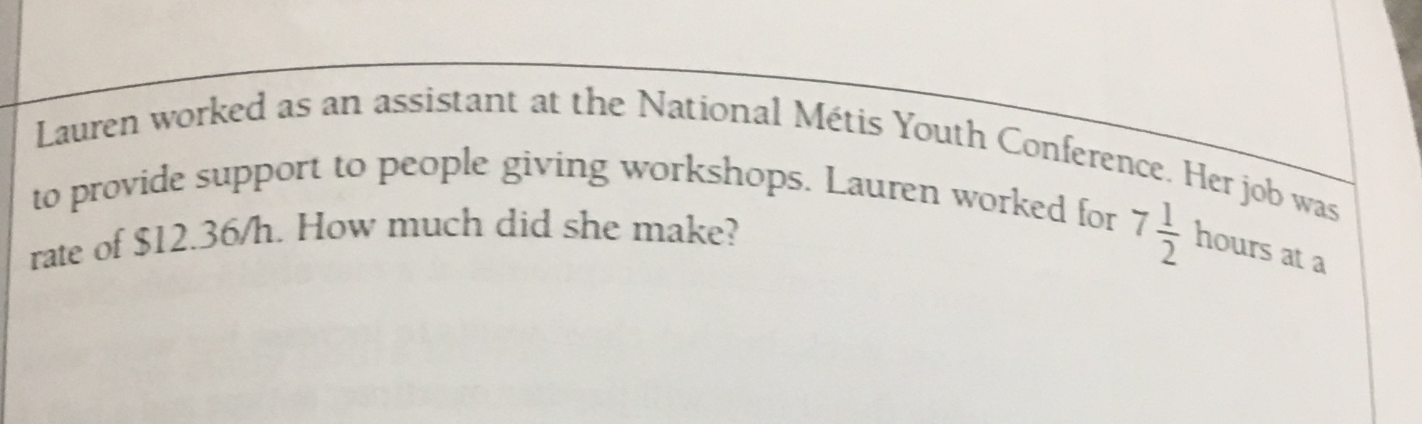 Lauren worked as an assistant at the National