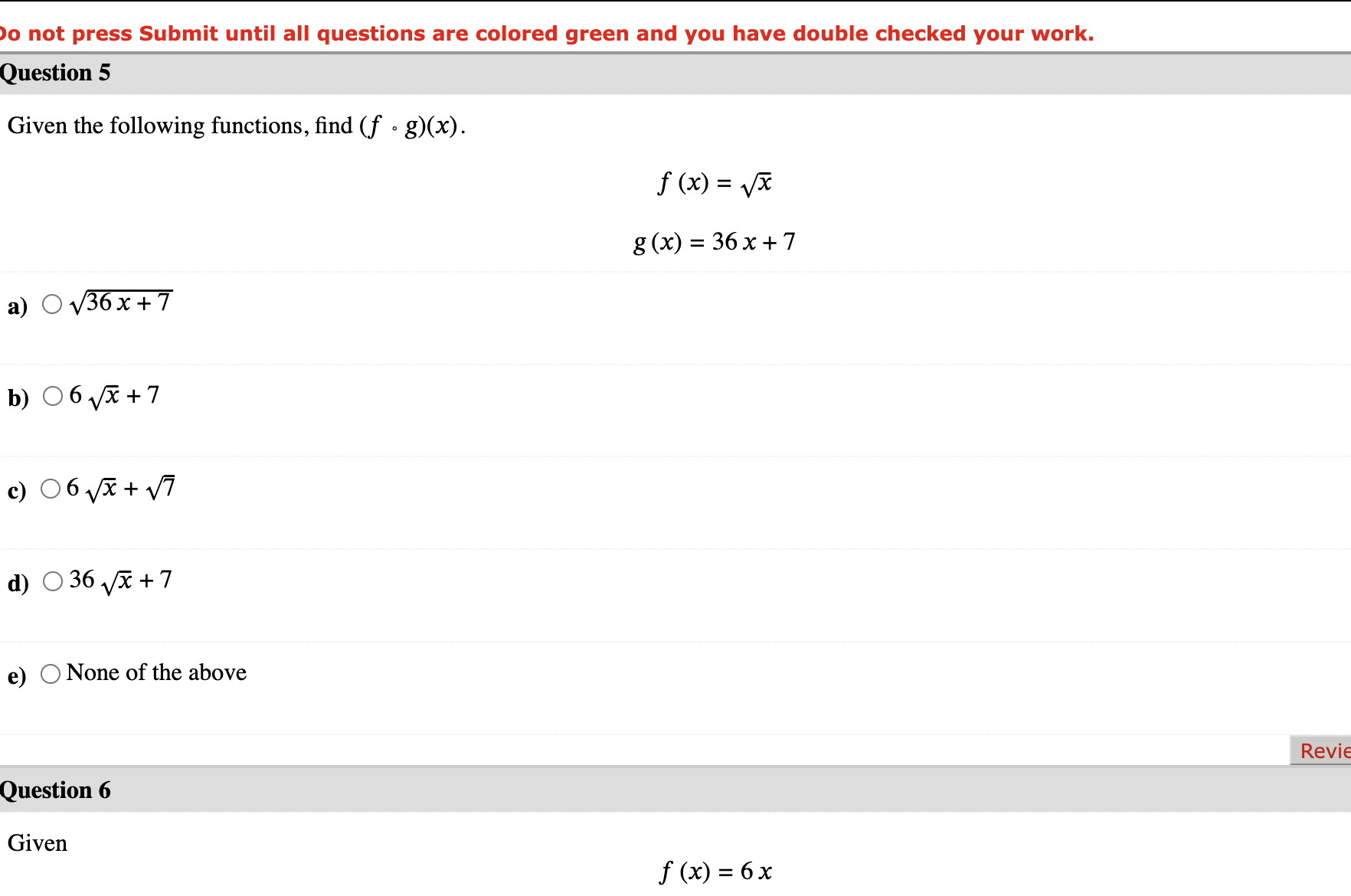 Given f (x) = 3x+5 g ( x) = x +4x Find (f - g)