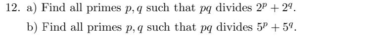 12. :1) Find all primes p, :1 such that pg