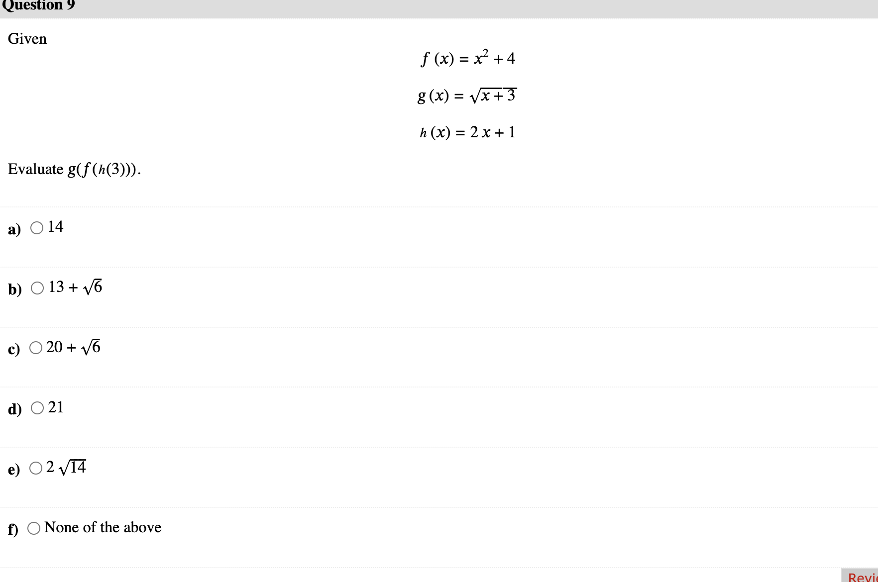 Given f (x) = 3x+5 g ( x) = x +4x Find (f - g)