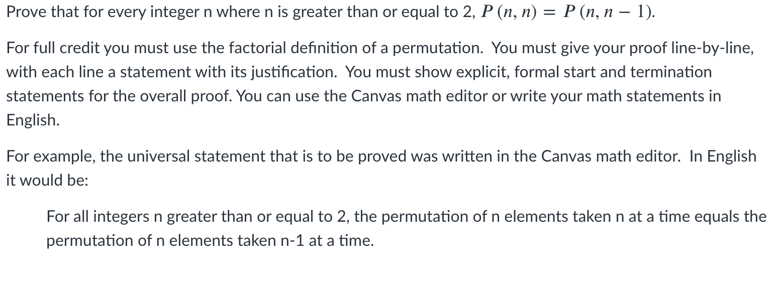 Prove that for every integer n where n is greater