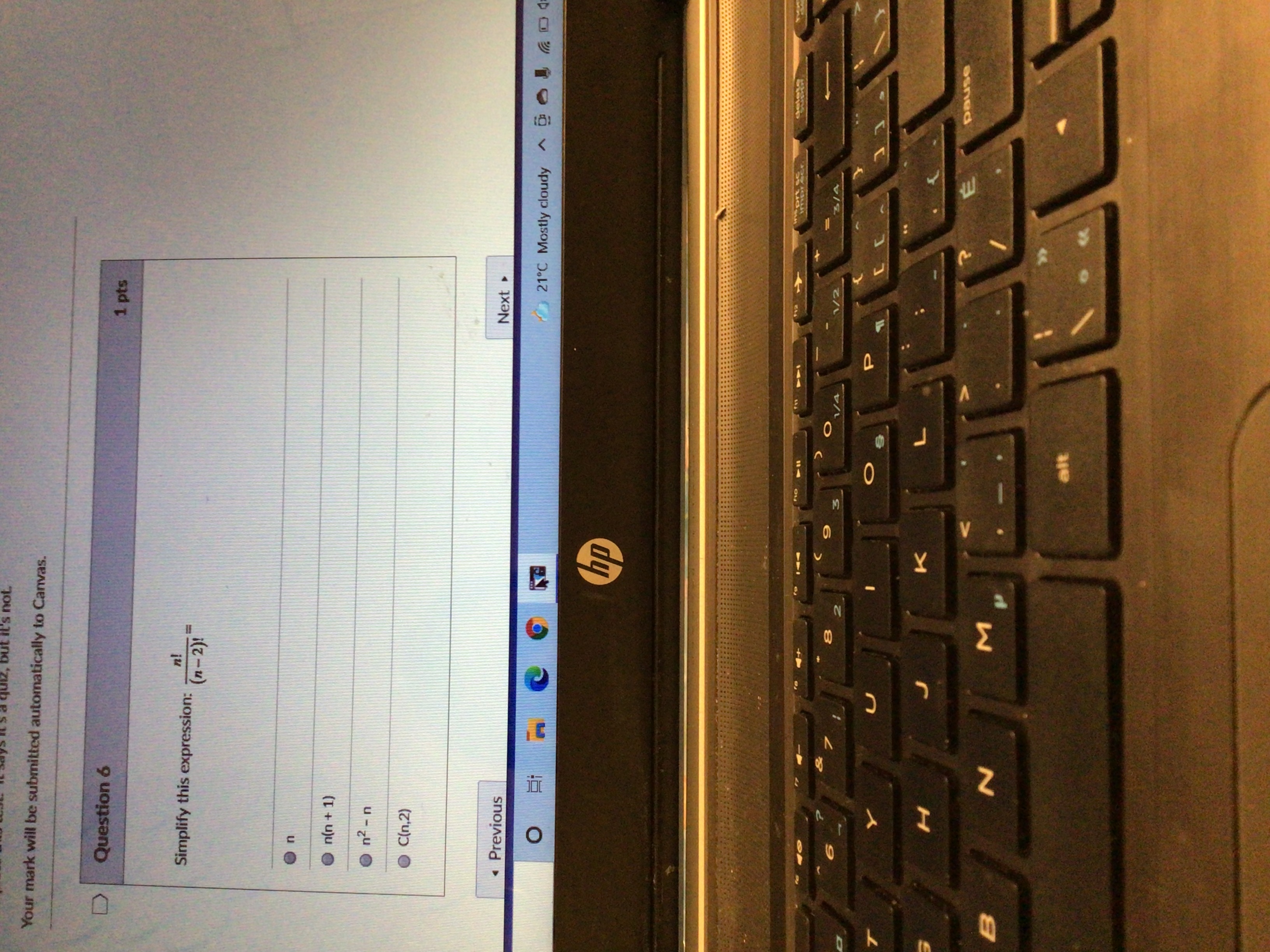 t's not. Your mark will be submitted