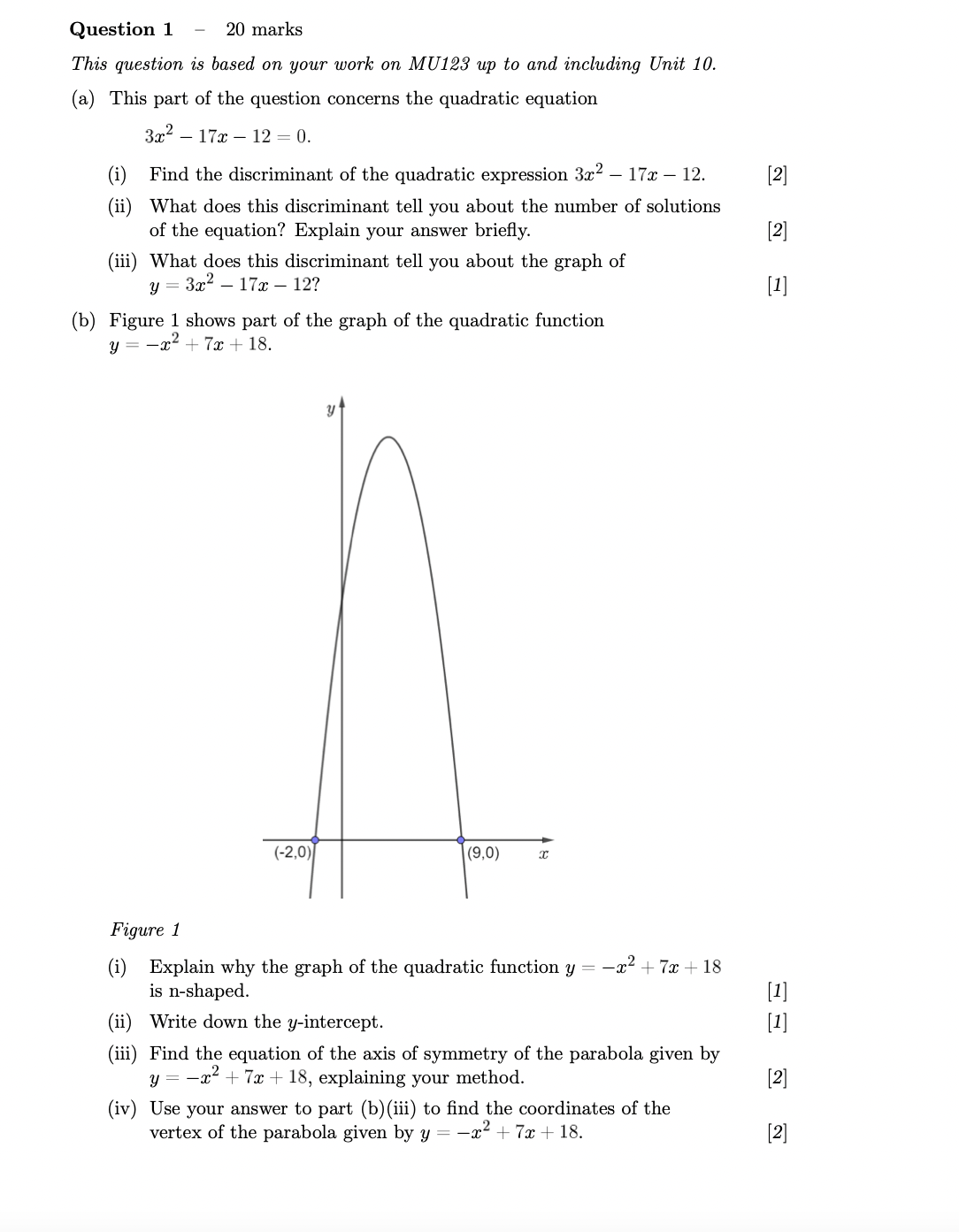Question 1 - 20 marks This question is based on