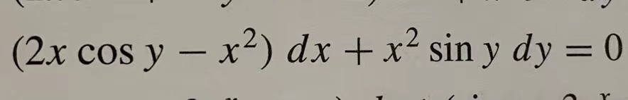 Determine if the differential equation is exact.