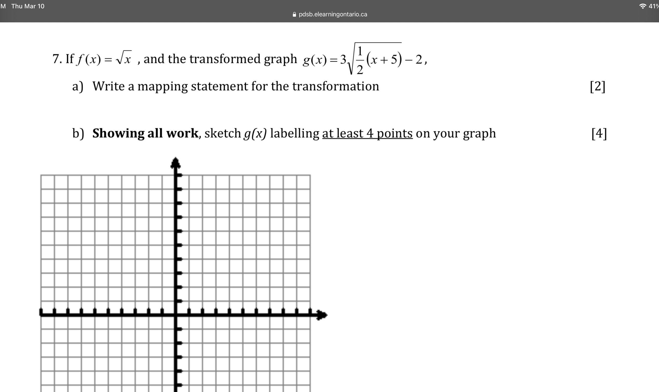 Also state domain and range M Thu Mar 10
