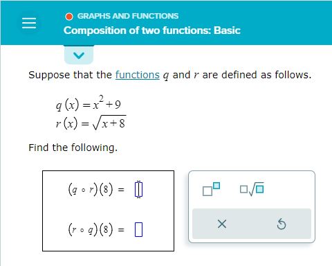 module is graphs and functions, topic is