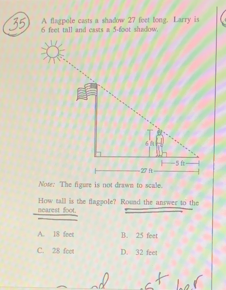 I need help 5 35 A flagpole casts a shadow 27