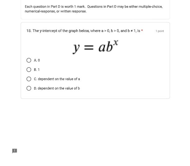 1. The value of d in the sinusoidal function is *