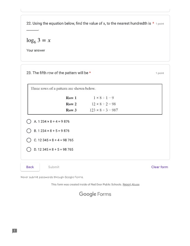 1. The value of d in the sinusoidal function is *