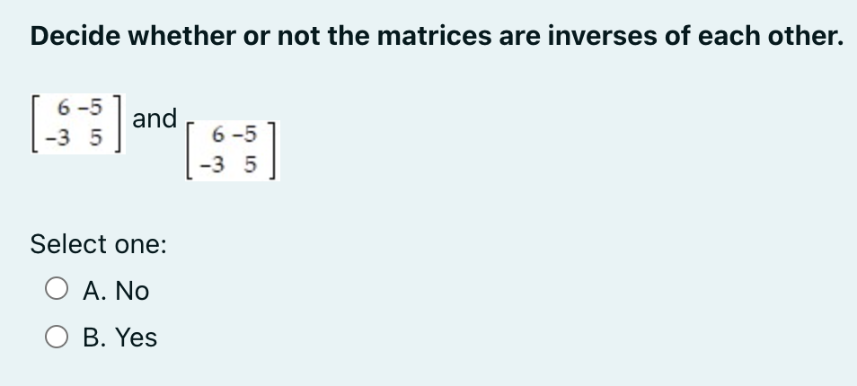 Intro to Linear Algebra Decide whether or not the
