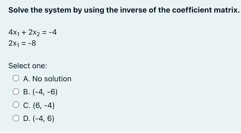 Intro to Linear Algebra Decide whether or not the