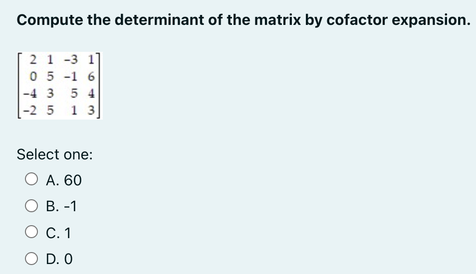 Intro to Linear Algebra Decide whether or not the