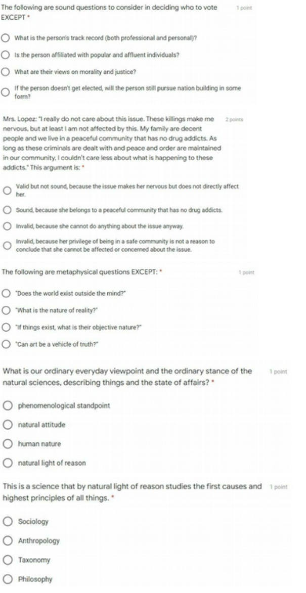 The following are sound questions to consider in