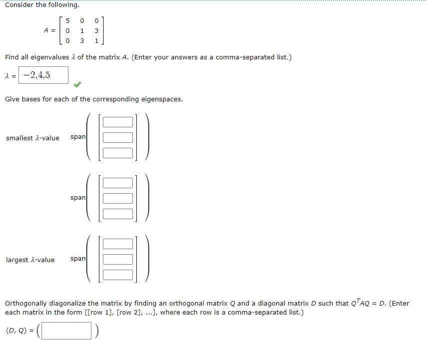 Consider the following. 5 0 O A Find all
