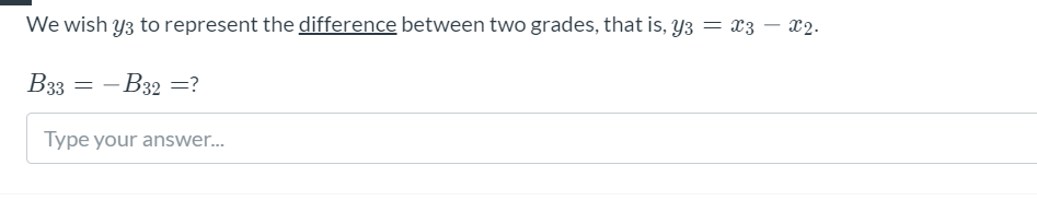 We wish m to represent the difference between two