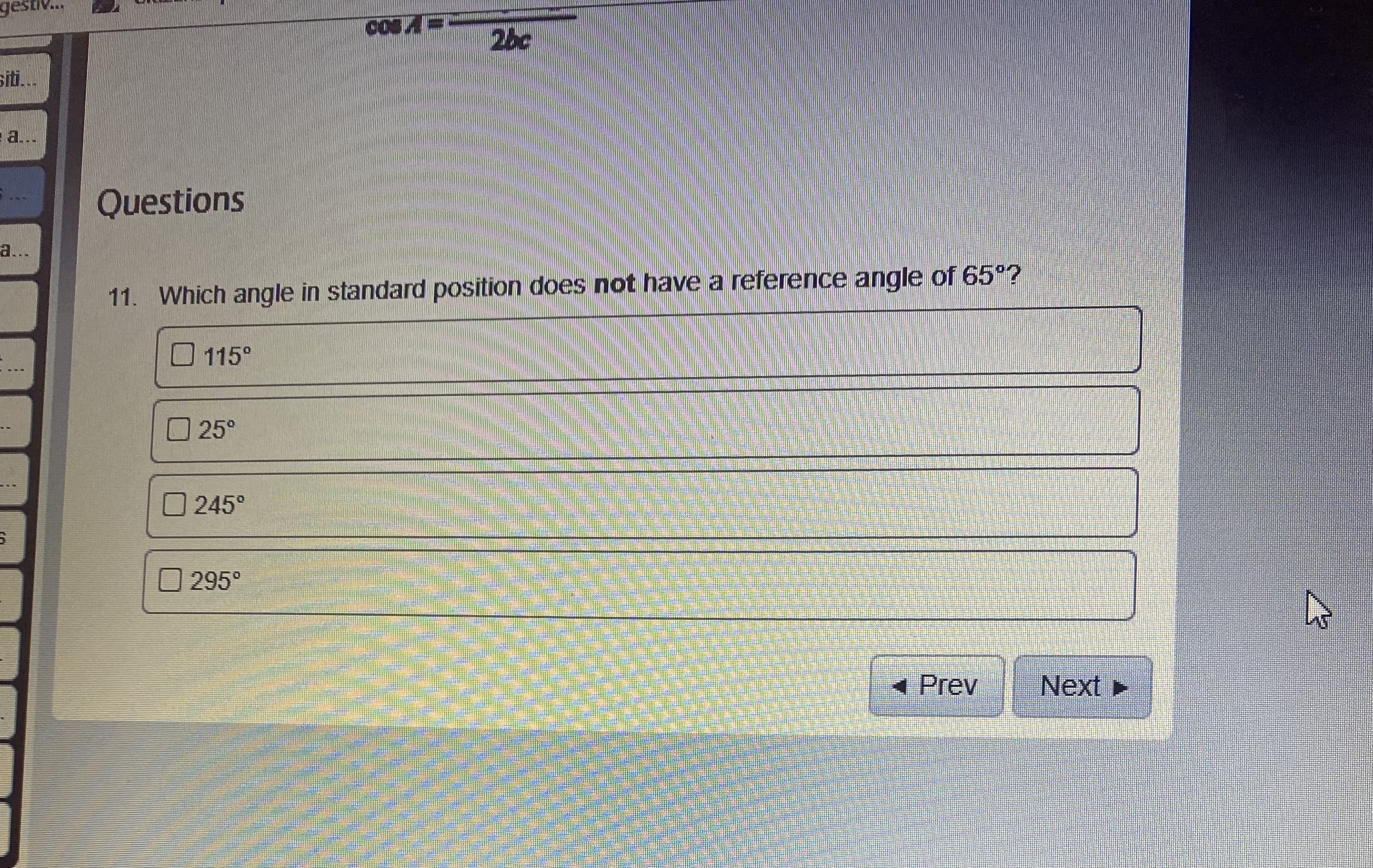 Please help i only have 25 mins 14. The measure