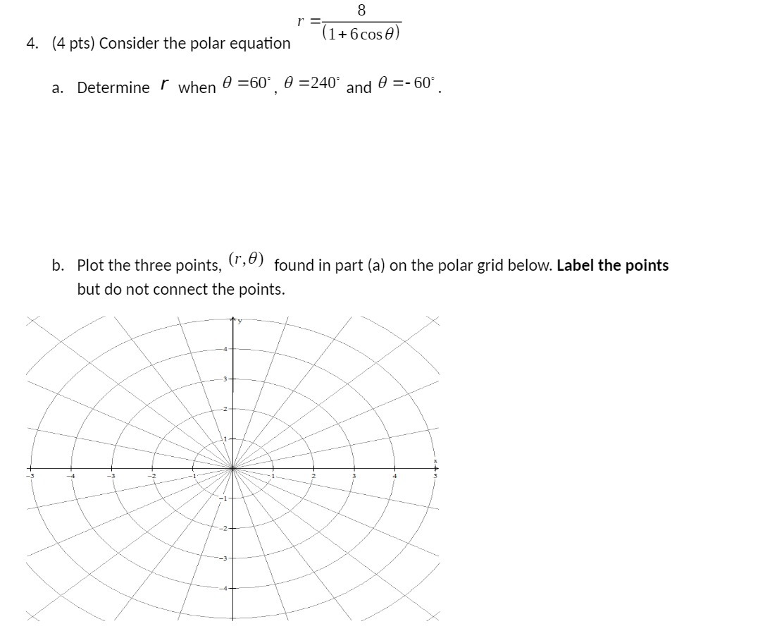 8 r : 4- (4 PtSl Consider the polar equation (1+