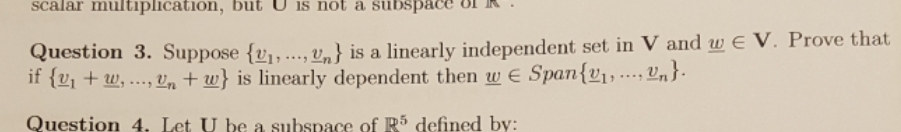 No additional info scalar multiplication, but U