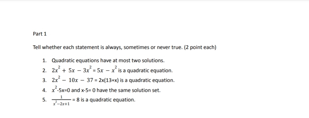 For item 6 and 7 please refer to the following