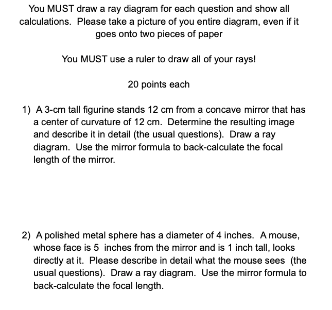 Please help with the following questions You MUST