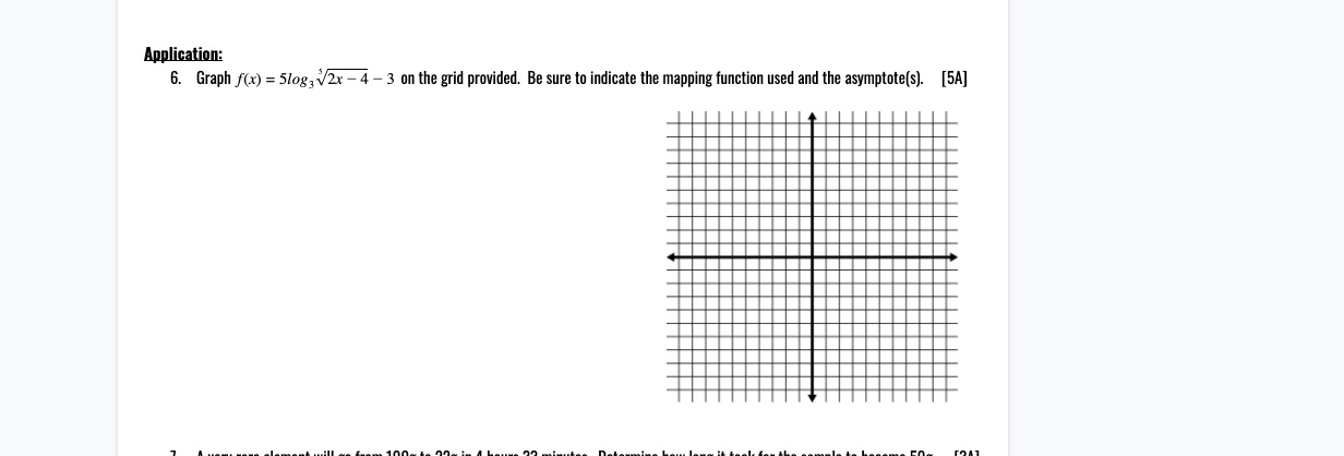 exponential and logarithmic functions q5 u4