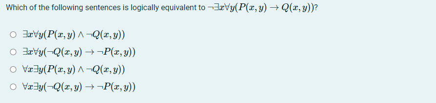 Which of the following sentences is logically