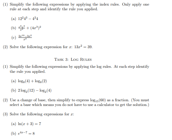 (1) Simplify the following expressions by