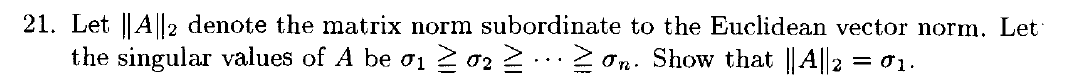 singular values and pseudo inverse 21. Let \"All;