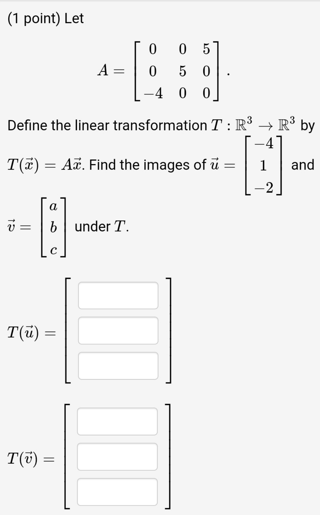 The question is in the picture. (1 point) Let O O