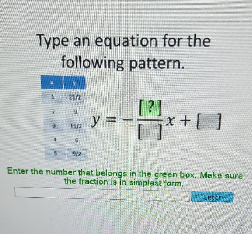 ty 1 stumped. Type an equation for the following