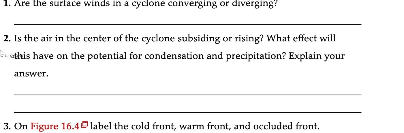 1. Are the surface winds in a cyclone converging