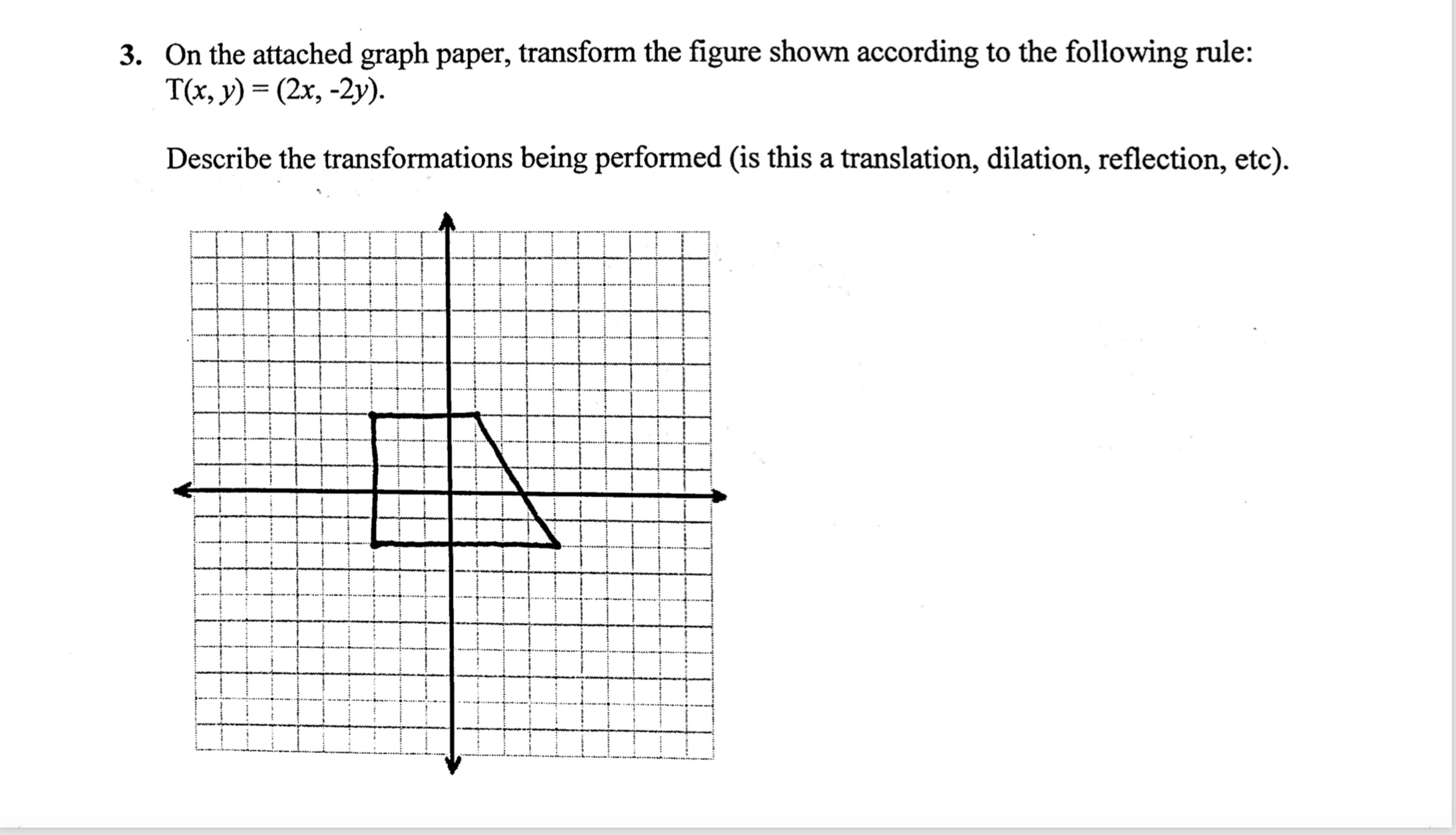 Please Advise: 3. On the attached graph paper,