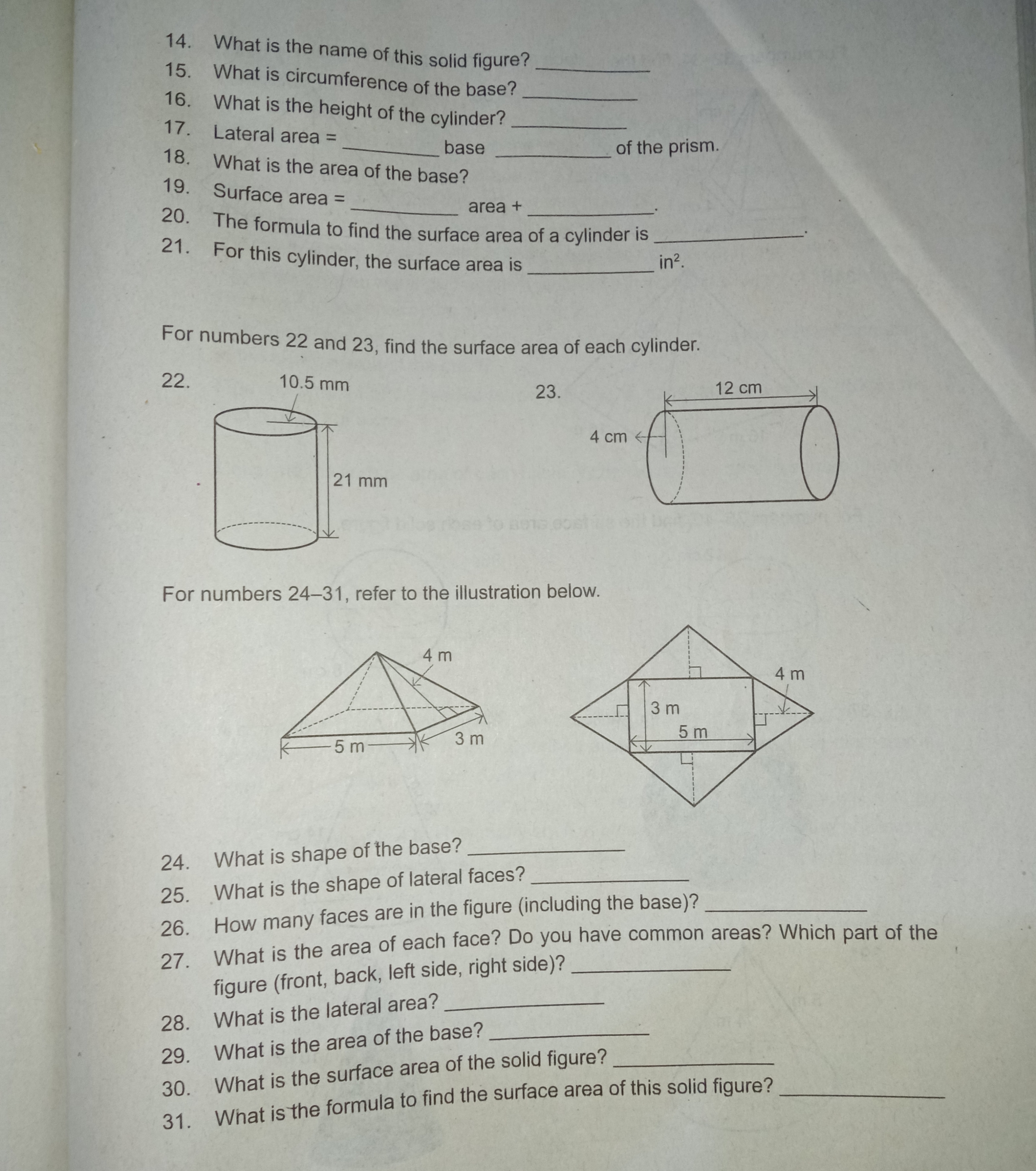 EVALUATE A. For numbers 1-8, refer to the