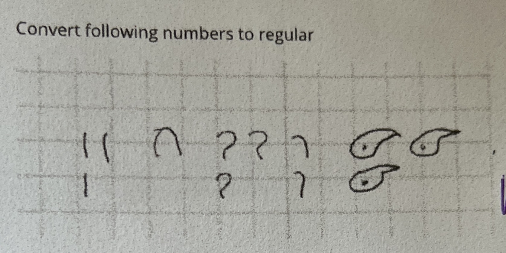 Egyptian to Regular numbers Convert following