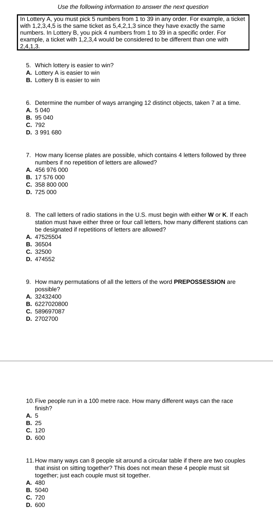 Could u please send me the answers to these