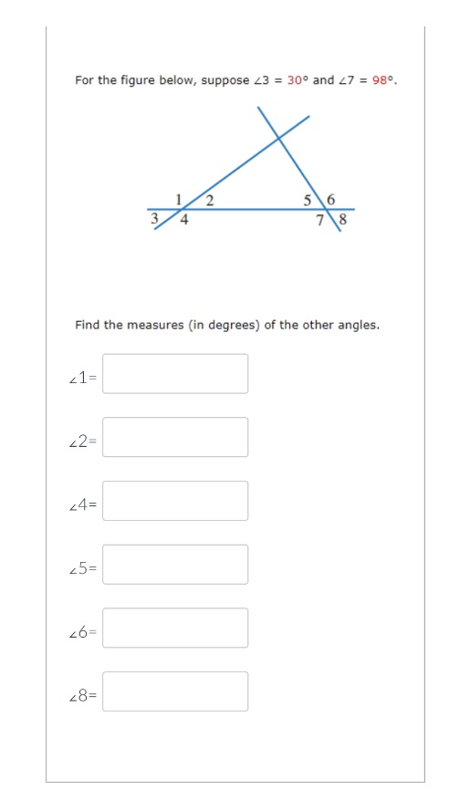 For the figure below, suppose 23 = 30 and 27 =