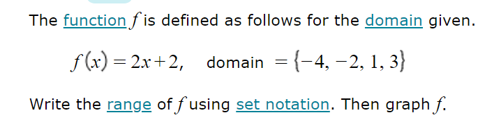 The function f is defined as follows for the