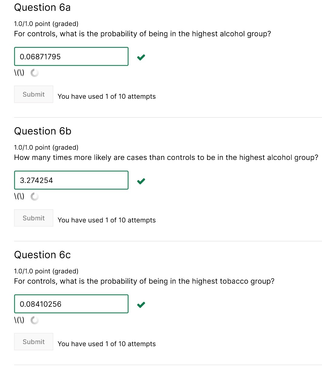 Question 6a 1.0/1.0 point (graded) For controls,