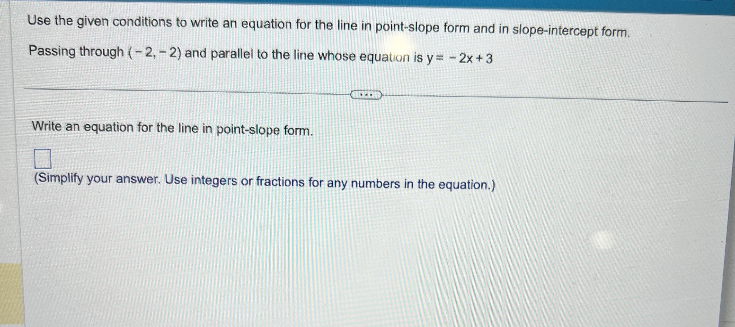 TIMED PLZ HELP Use the given conditions to write
